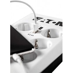 EATON Multiprises parafoudre USB Tel@ Protection Box (PB8TUF) - Prises françaises