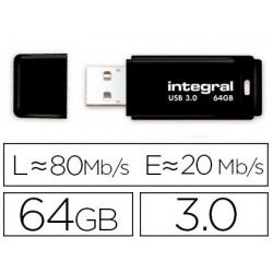 Integral clé USB Neon 64Go Noir