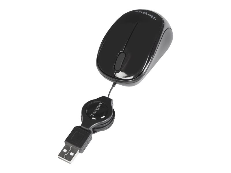 Souris Filaire Optique Usb Compact Blue Trace Noir Targus