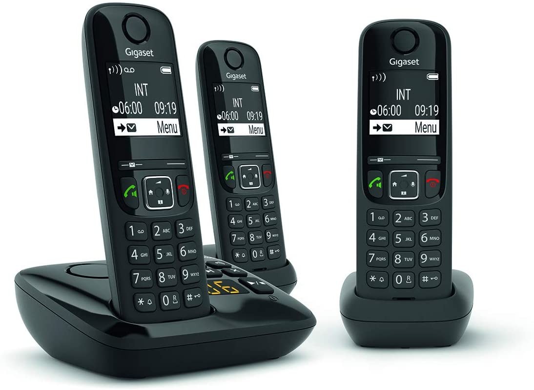 Gigaset AS690A - téléphone sans fil - avec répondeur - noir