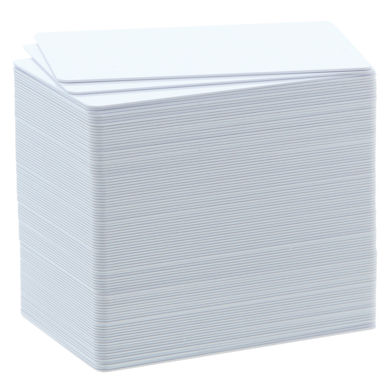 Pack de 100 cartes PVC Blanches 0,76 mm