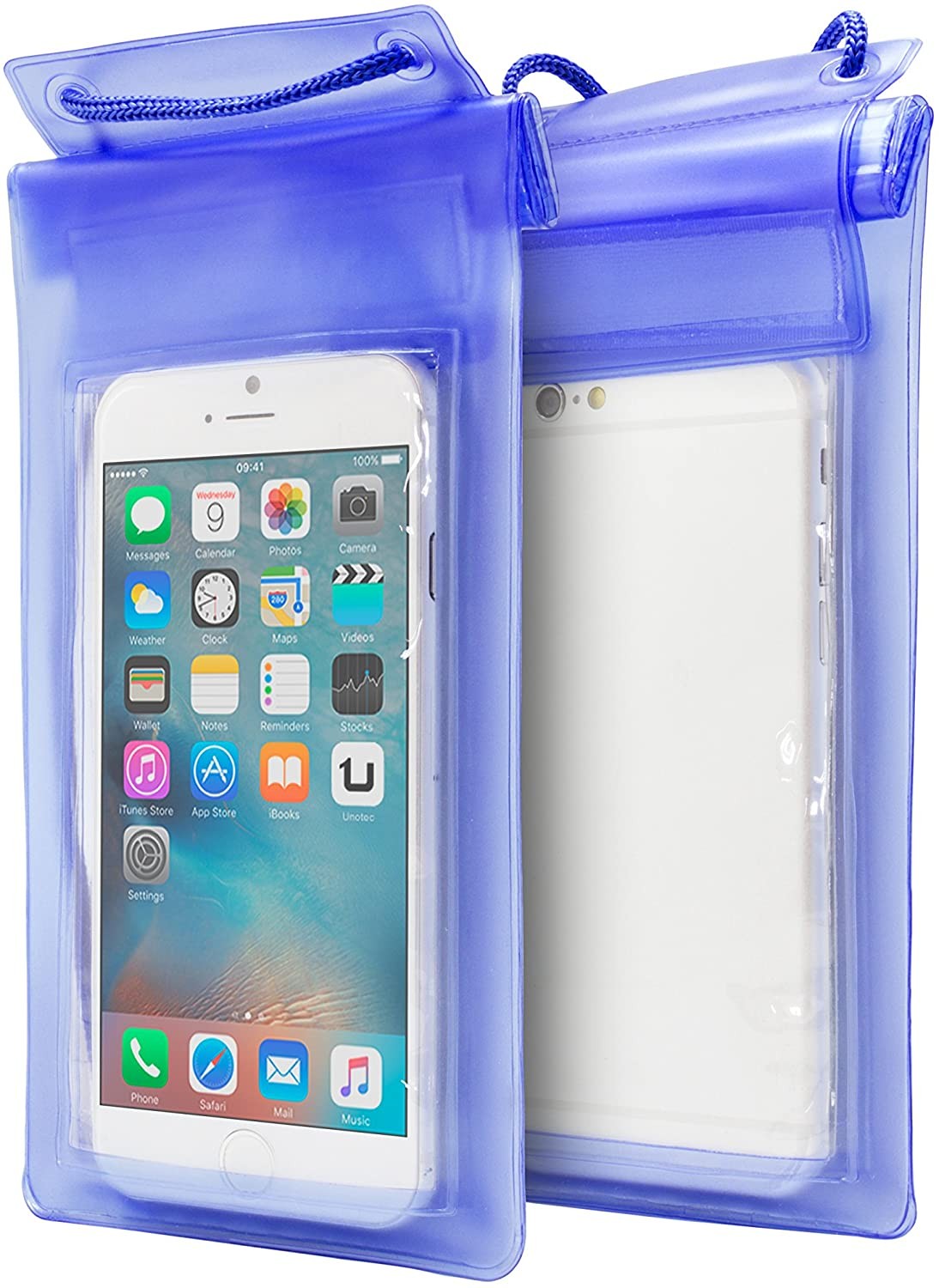 Coque Fine Bleu imperméable étui pour téléphone Portable - Unotec