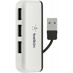 Belkin Travel Hub USB 2.0 Noir/Blanc