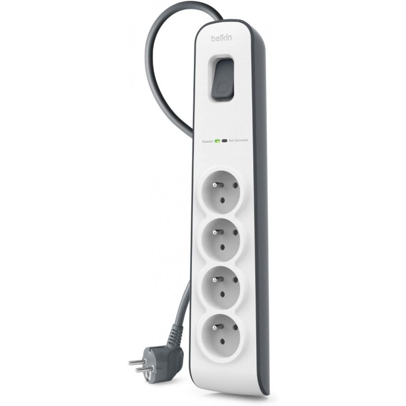 Belkin Prise parafoudre SurgeCube + 2 ports USB pour charge 2,4 A