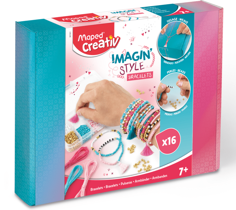 Mini Kit Créatif enfant - Pix Trésor - Bleu - Kit bracelet - Creavea