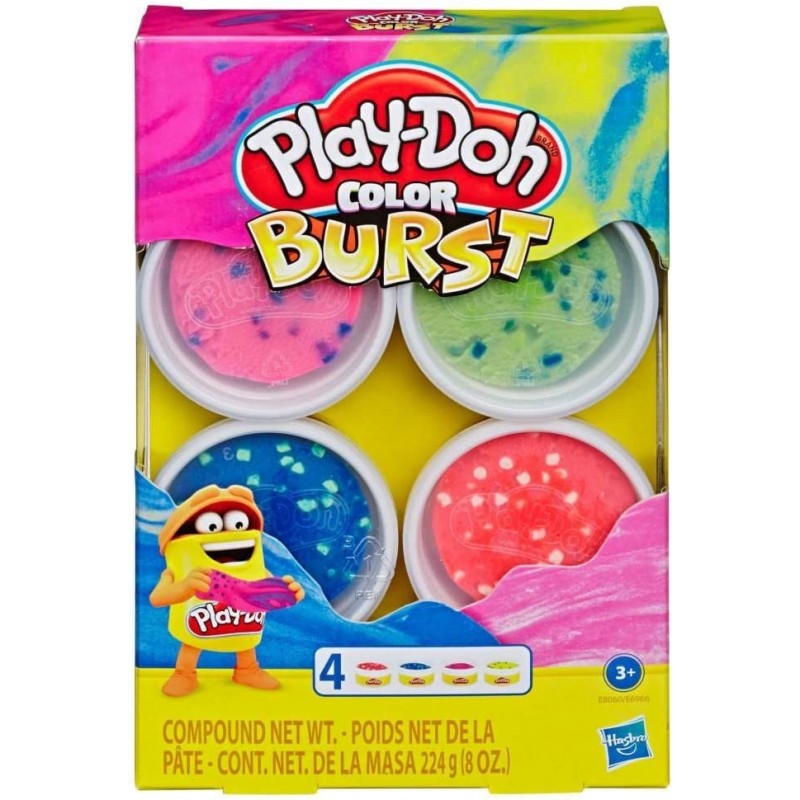 Play-Doh Color Burst - 4 paquets - NON TOXIQUE