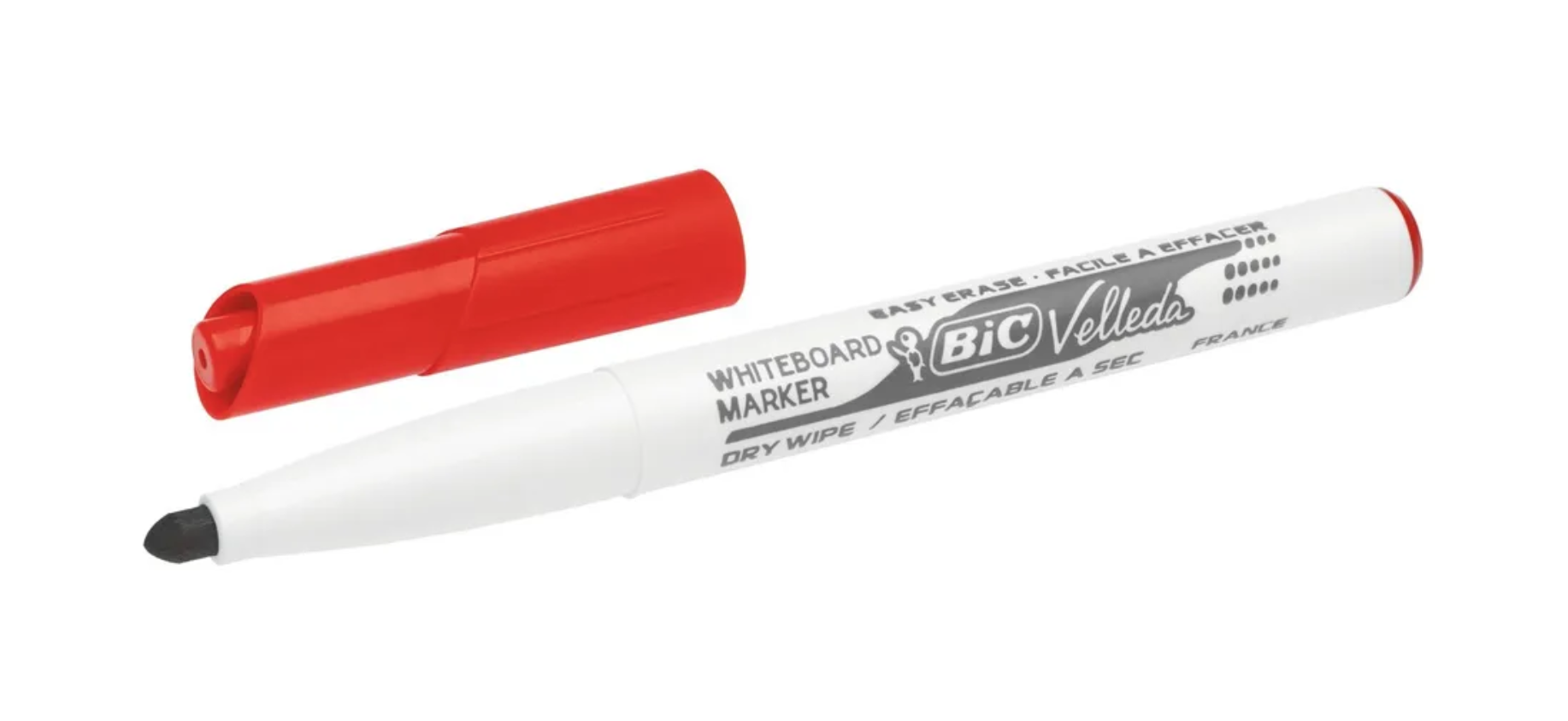 BIC Velleda Liquid Ink Feutres Premium pour Tableau Blanc Effaçables à Sec  Avec Pointe Conique Medium - Encre liquide Bleue, Boîte de 12