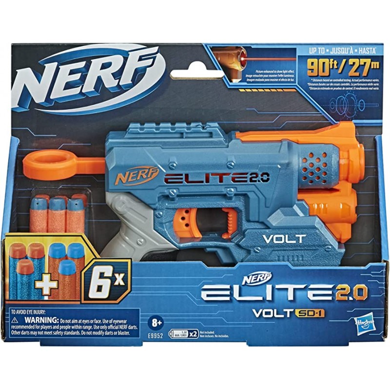 Pistolet Nerf Elite 2 Volt SD 1 Nerf : King Jouet, Nerf et jeux de