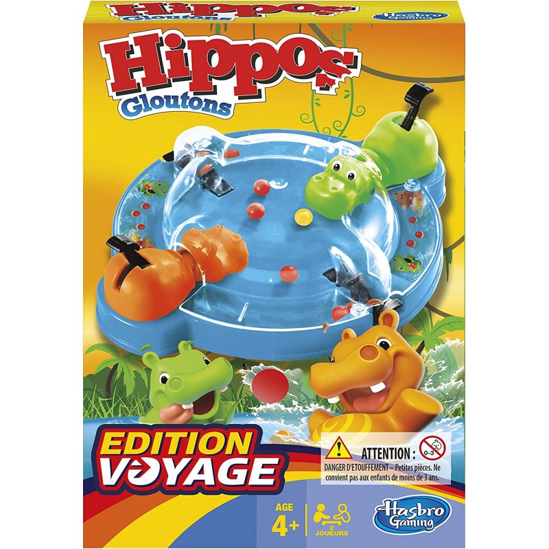 Jeu de société - Hippos Gloutons édition voyage - Hasbro Gaming