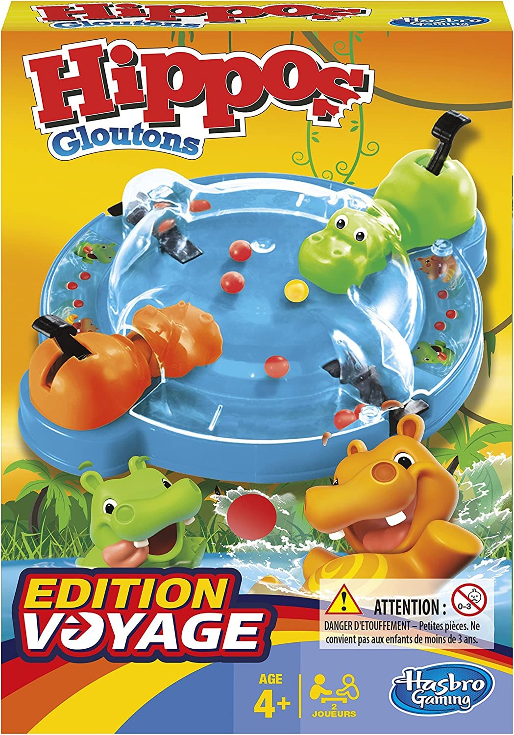 Jeu de société - Hippos Gloutons édition voyage - Hasbro Gaming