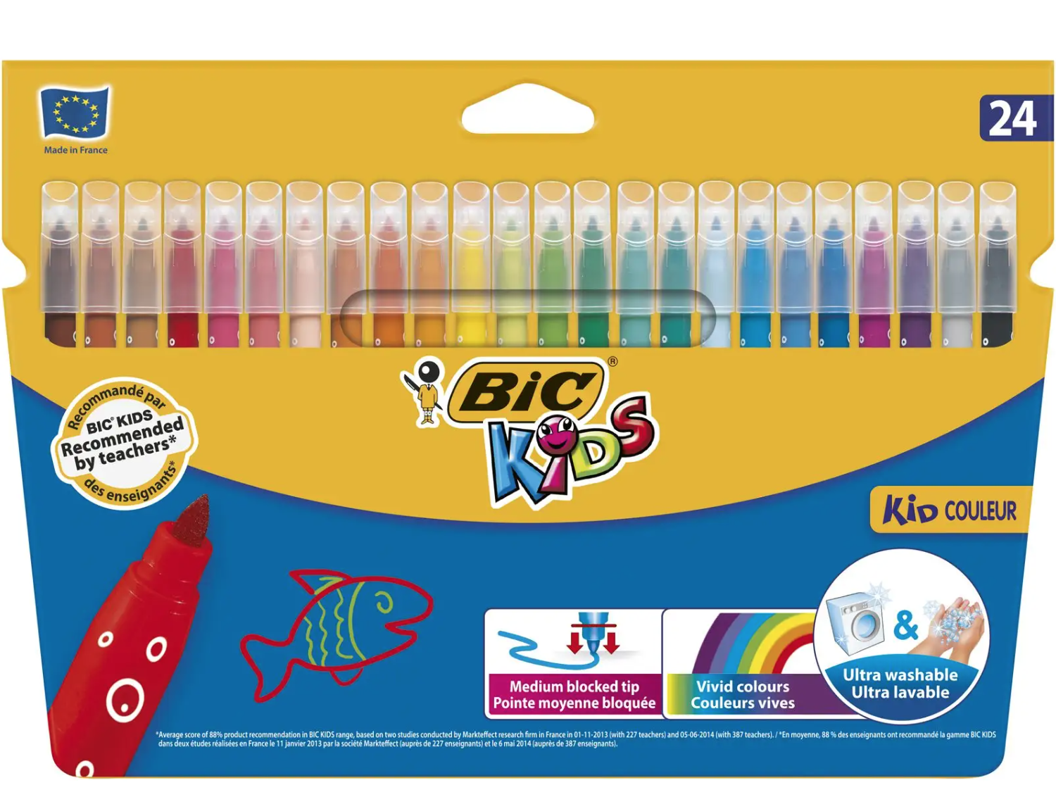 Bic Kids - Etui de 24 feutres de coloriage lavable